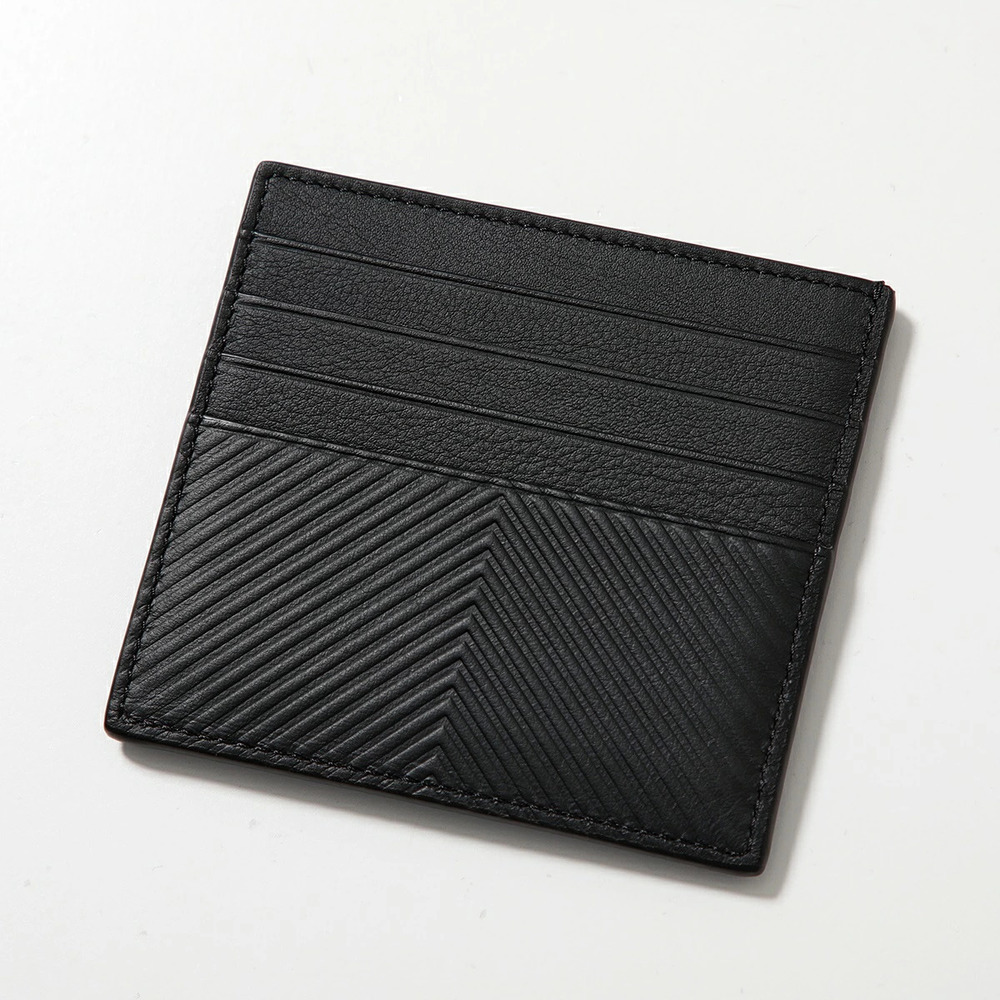 Loewe Card Case Wallet Leather Open Pass Business BLACK